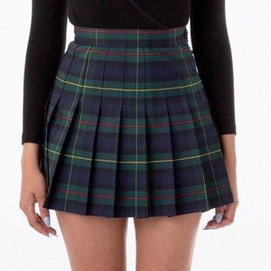 American Apparel Pleated Plaid Tennis Skirt